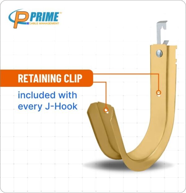 4” Heavy Duty Metal Cable & Wire Support Batwing J-Hook Hangers with ...